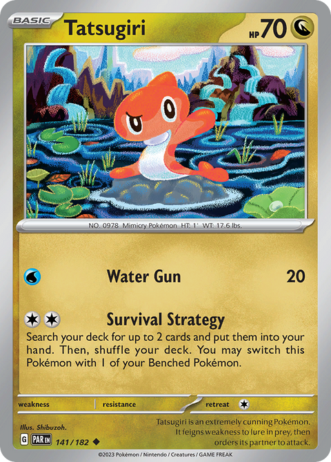 Tatsugiri 141 Paradox Rift Pokémon card