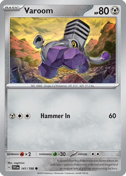 Varoom 141 Scarlet & Violet Pokémon card