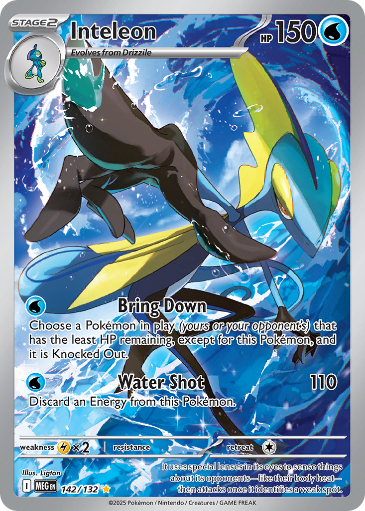 Inteleon 142 Mega Evolution Pokémon card