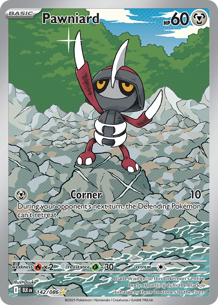 Pawniard 142 Black Bolt Pokémon card