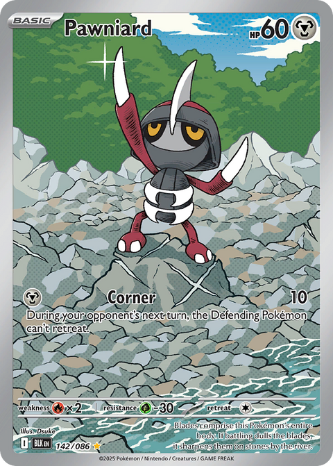 Pawniard 142 Black Bolt Pokémon card