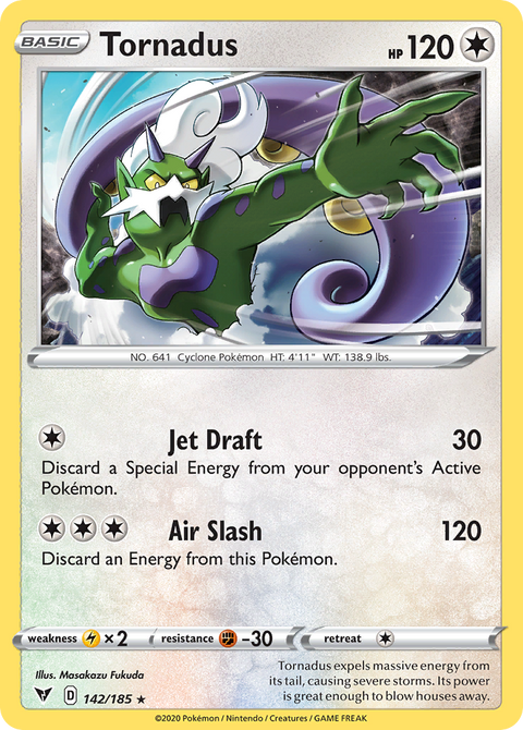 Tornadus 142 Vivid Voltage Pokémon card