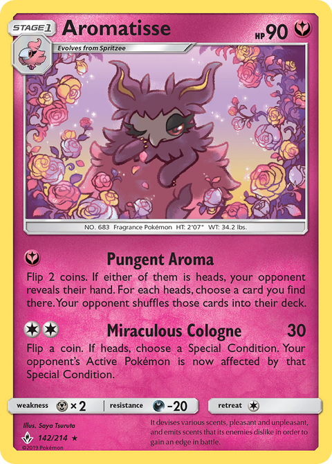 Aromatisse 142 Unbroken Bonds Pokémon card
