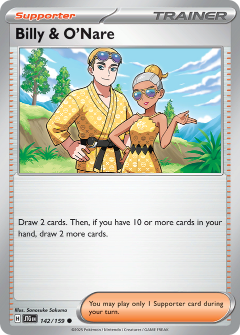 Billy & O'Nare 142 Journey Together Pokémon card