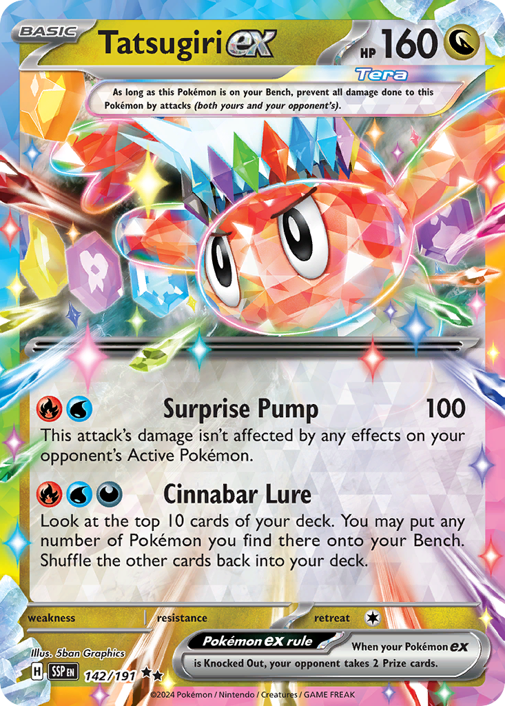 Tatsugiri ex 142 Surging Sparks Pokémon card