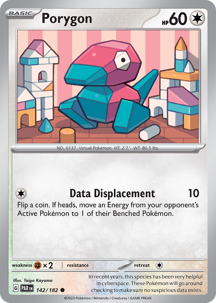 Porygon 142 Paradox Rift Pokémon card