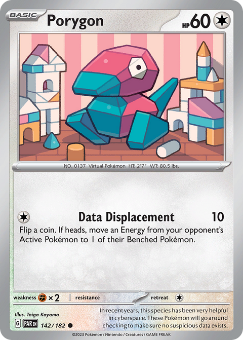 Porygon 142 Paradox Rift Pokémon card