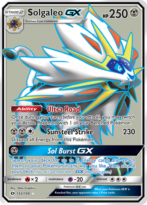 Solgaleo-GX 143 Sun & Moon Pokémon card