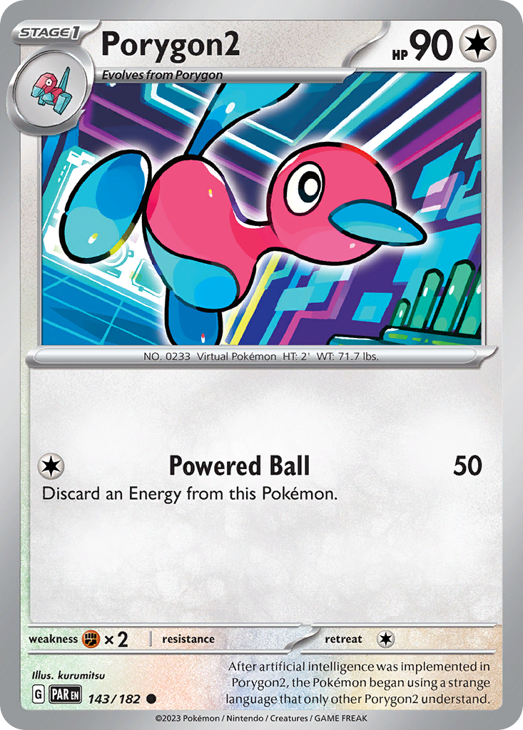 Porygon2 143 Paradox Rift Pokémon card