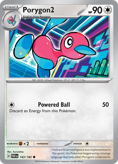 Porygon2 143 Paradox Rift Pokémon card