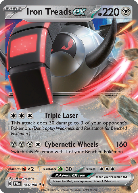 Iron Treads ex 143 Scarlet & Violet Pokémon card