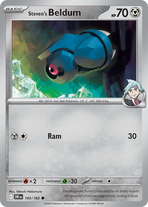 Steven's Beldum 143 Destined Rivals Pokémon card