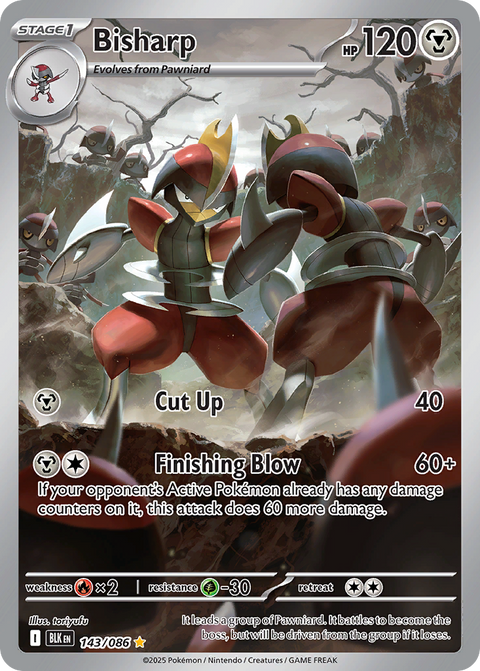 Bisharp 143 Black Bolt Pokémon card