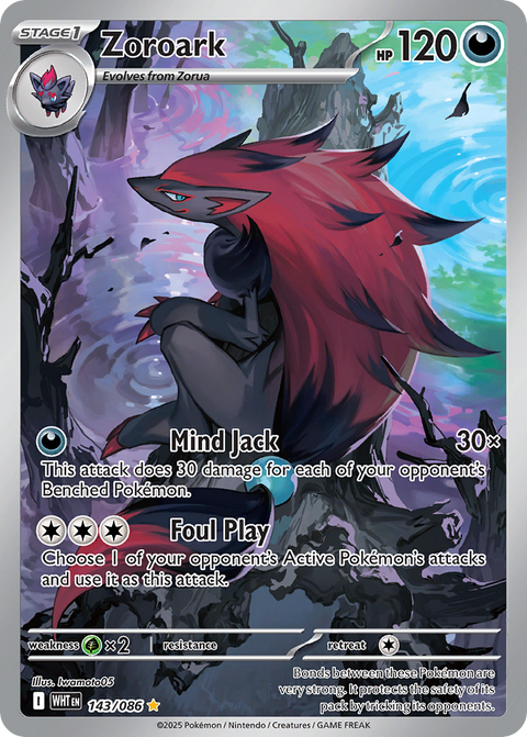 Zoroark 143 White Flare Pokémon card