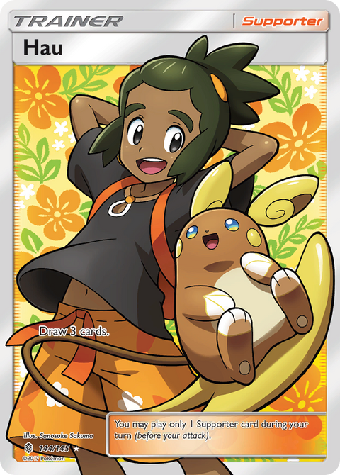 Hau 144 Guardians Rising Pokémon card