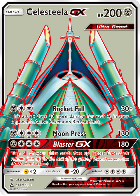Celesteela-GX 144 Ultra Prism Pokémon card
