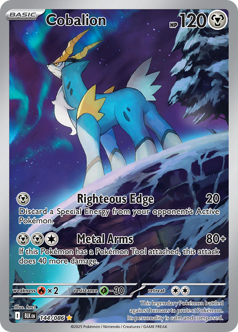 Cobalion 144 Black Bolt Pokémon card