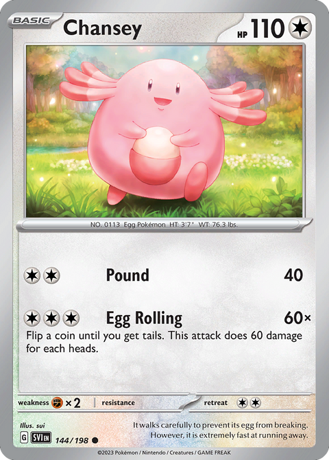 Chansey 144 Scarlet & Violet Pokémon card