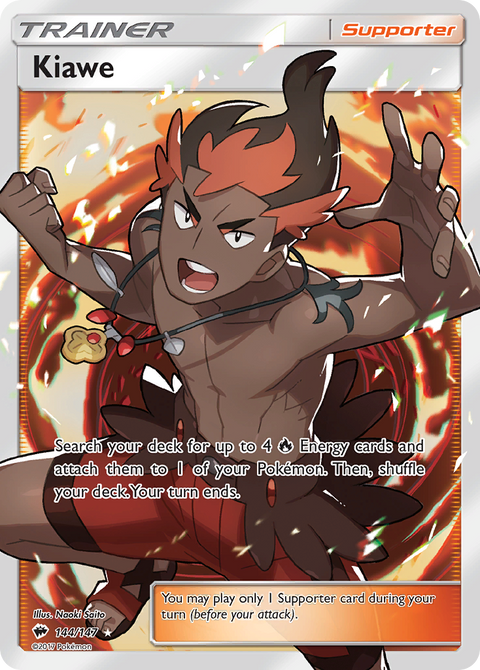 Kiawe 144 Burning Shadows Pokémon card