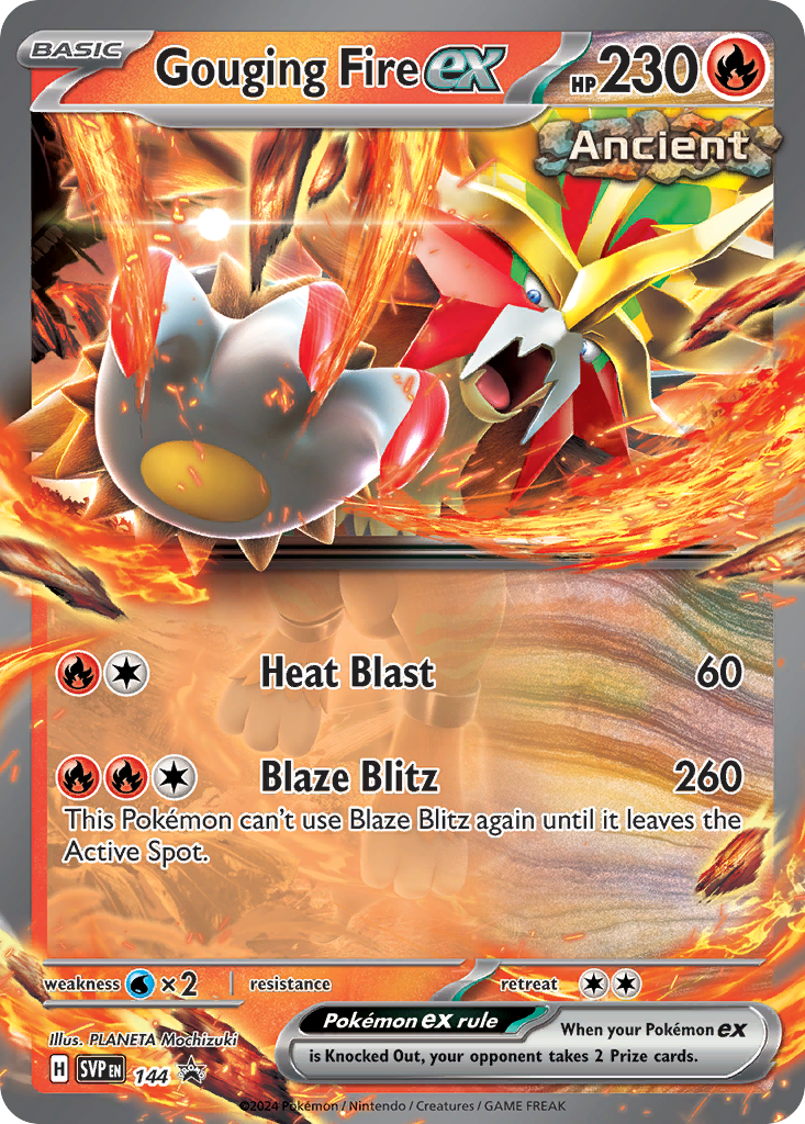 Gouging Fire ex 144 Scarlet & Violet Black Star Promos Pokémon card