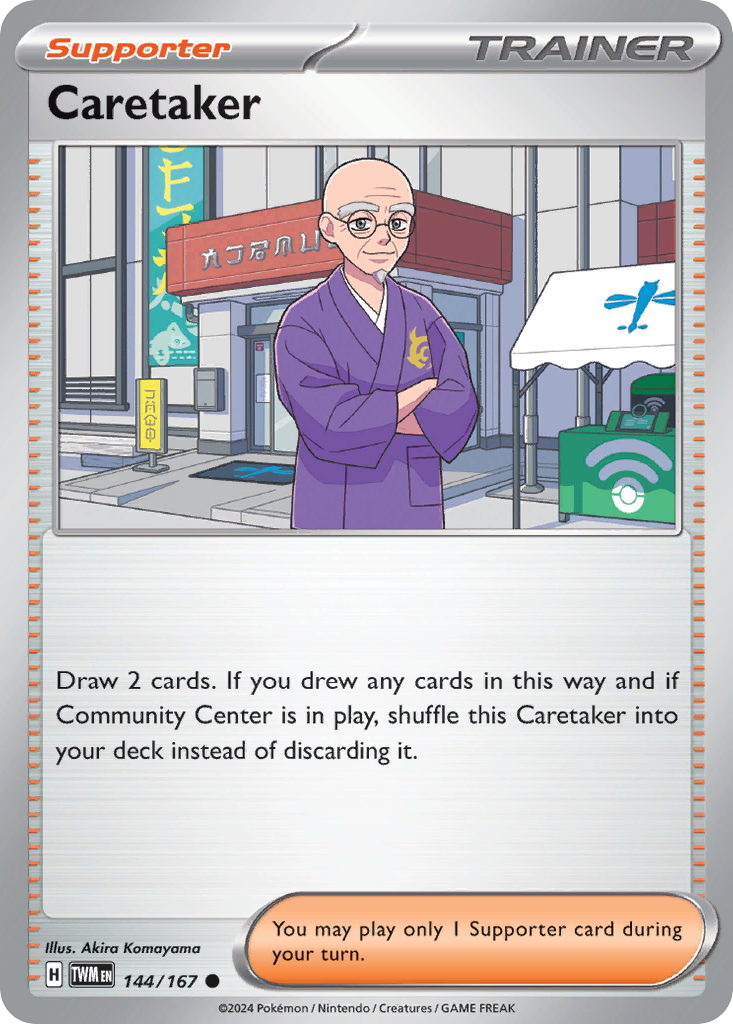 Caretaker 144 Twilight Masquerade Pokémon card