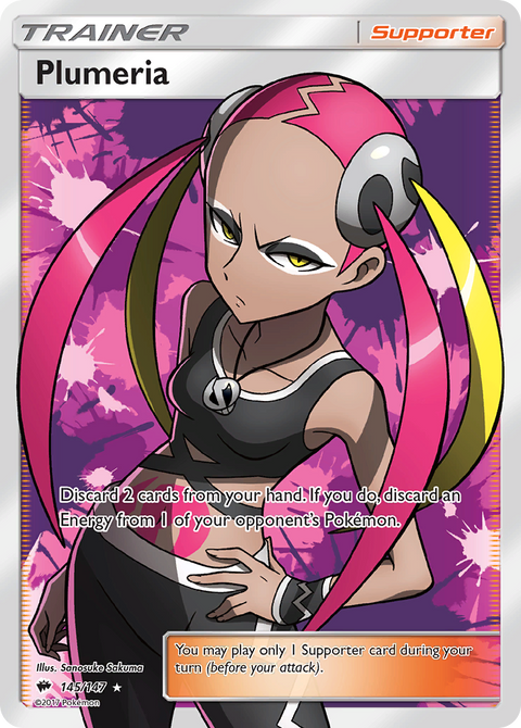 Plumeria 145 Burning Shadows Pokémon card