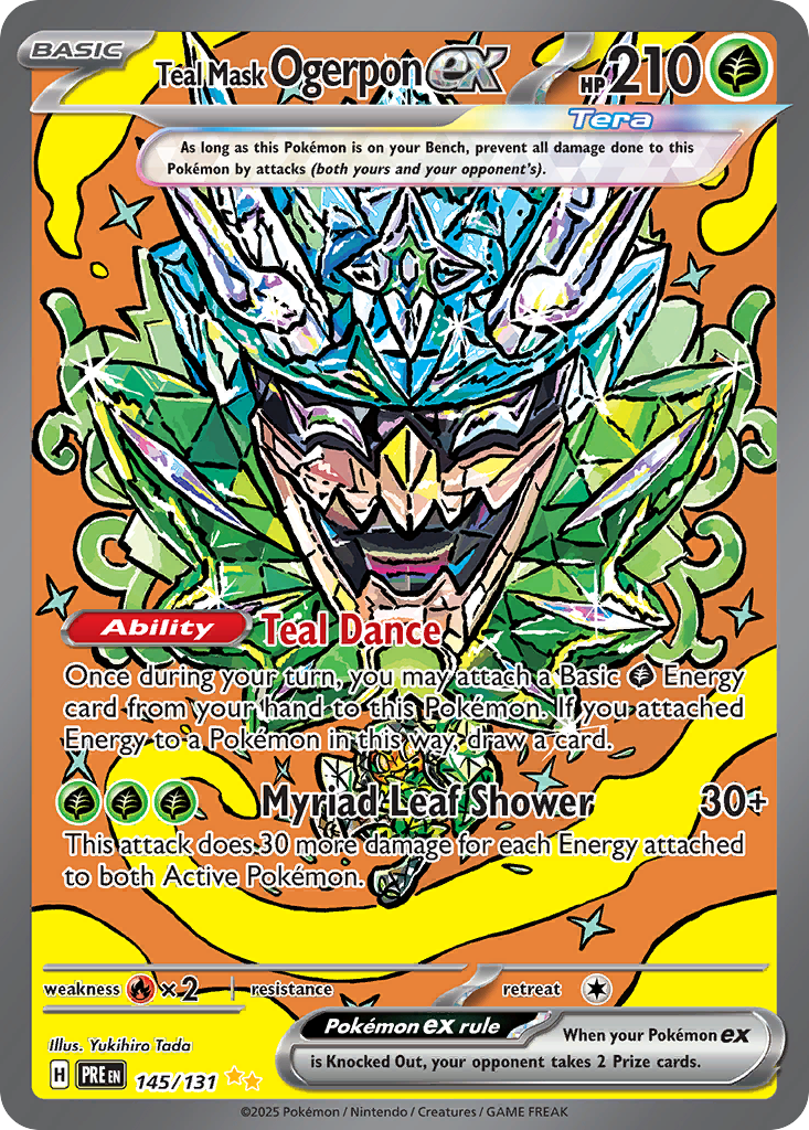 Teal Mask Ogerpon ex 145 Prismatic Evolutions Pokémon card