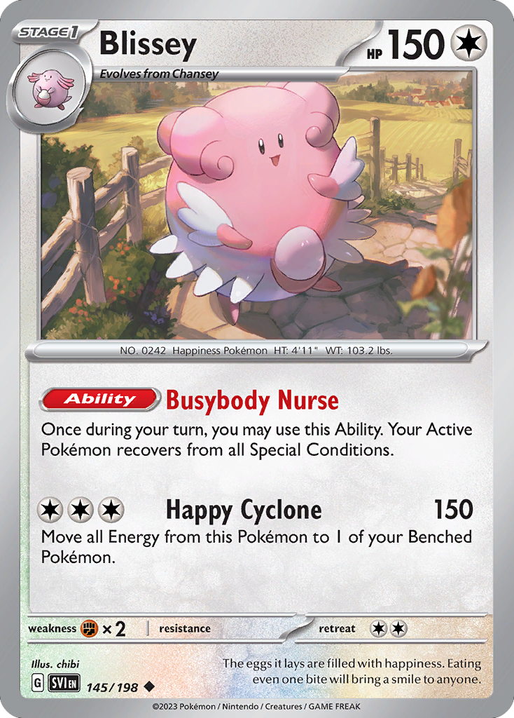 Blissey 145 Scarlet & Violet Pokémon card