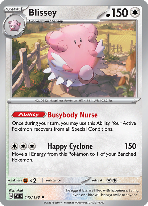 Blissey 145 Scarlet & Violet Pokémon card
