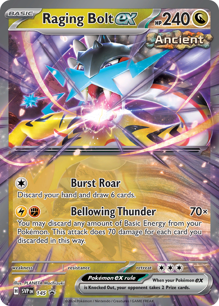 Raging Bolt ex 145 Scarlet & Violet Black Star Promos Pokémon card