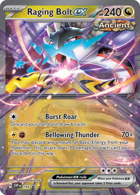 Raging Bolt ex 145 Scarlet & Violet Black Star Promos Pokémon card
