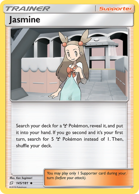Jasmine 145 Team Up Pokémon card