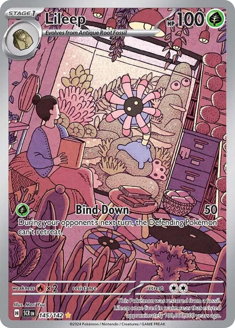 Lileep 145 Stellar Crown Pokémon card