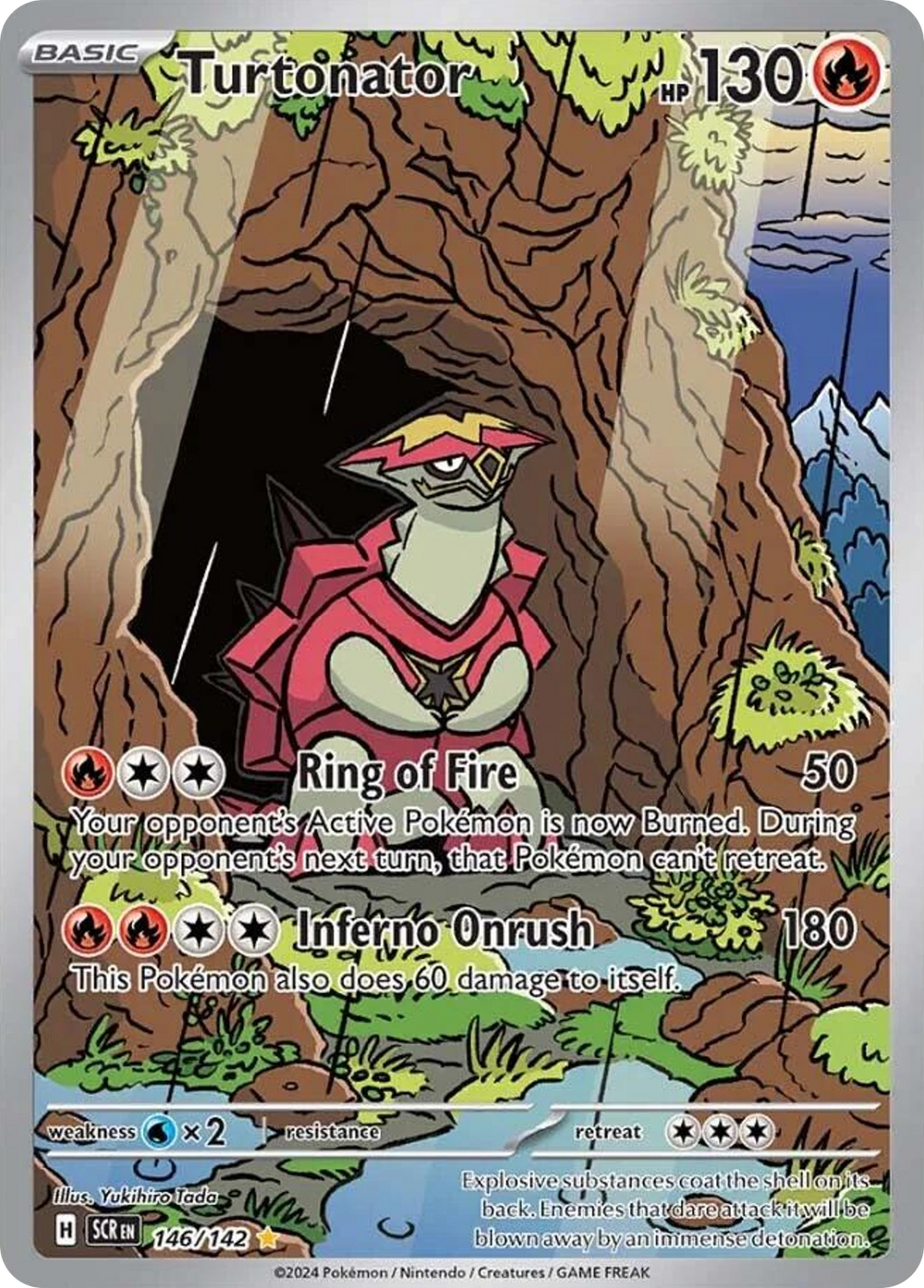 Turtonator 146 Stellar Crown Pokémon card
