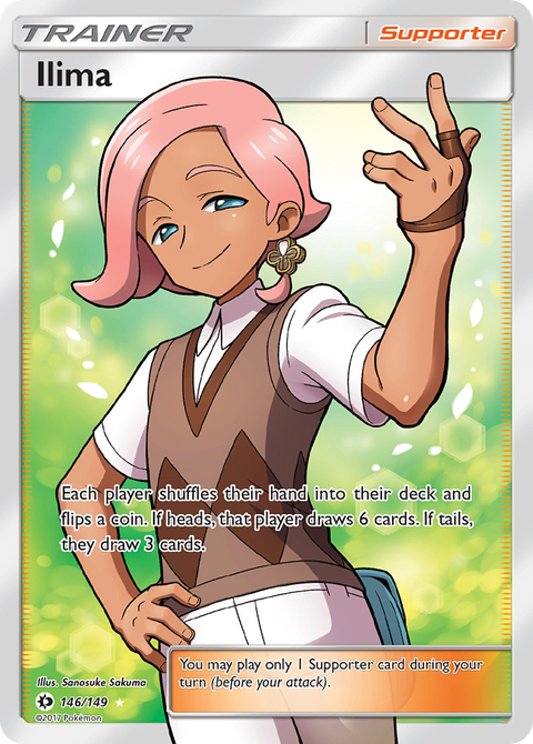 Ilima 146 Sun & Moon Pokémon card