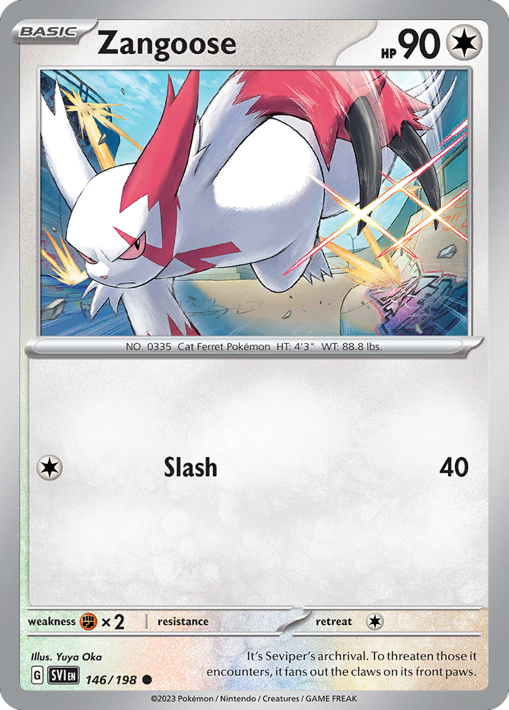 Zangoose 146 Scarlet & Violet Pokémon card