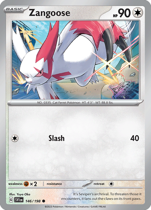 Zangoose 146 Scarlet & Violet Pokémon card