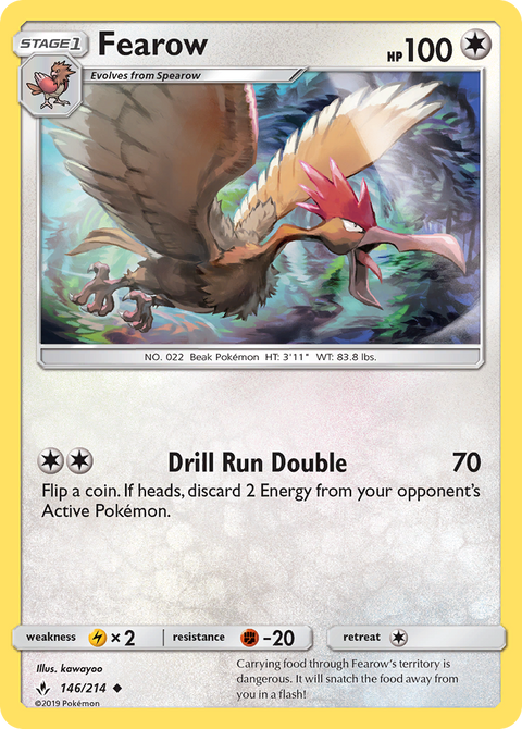Fearow 146 Unbroken Bonds Pokémon card