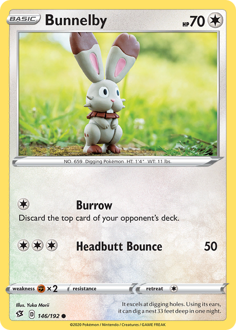 Bunnelby 146 Rebel Clash Pokémon card
