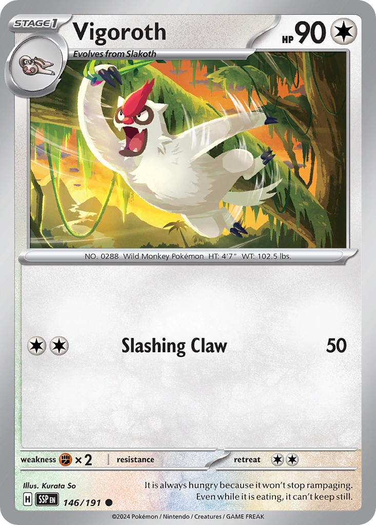 Vigoroth 146 Surging Sparks Pokémon card