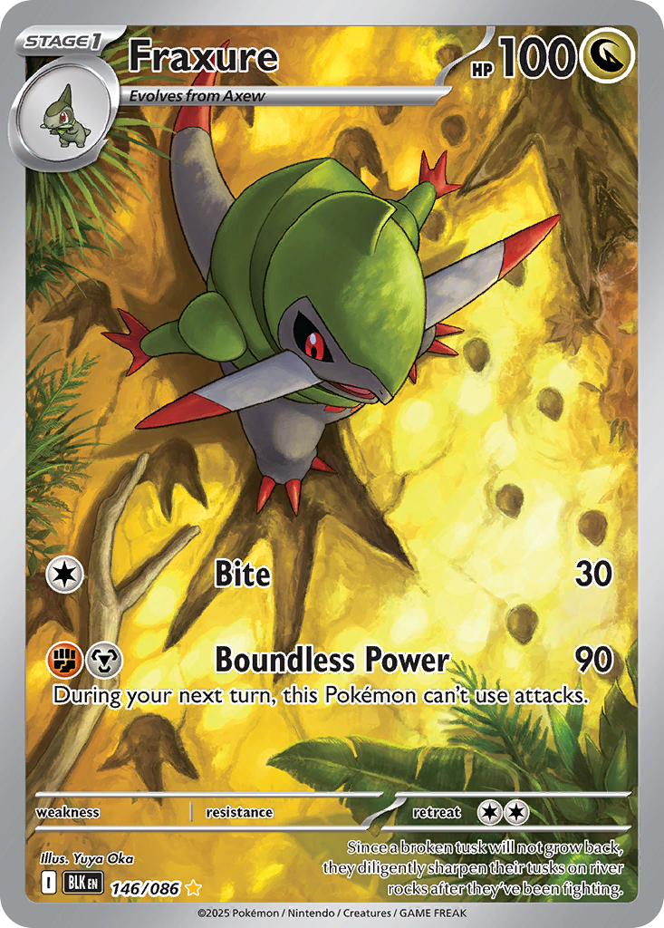Fraxure 146 Black Bolt Pokémon card