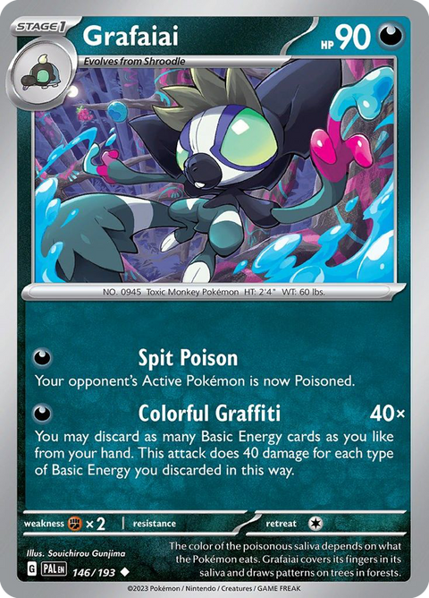 Grafaiai 146 Paldea Evolved Pokémon card