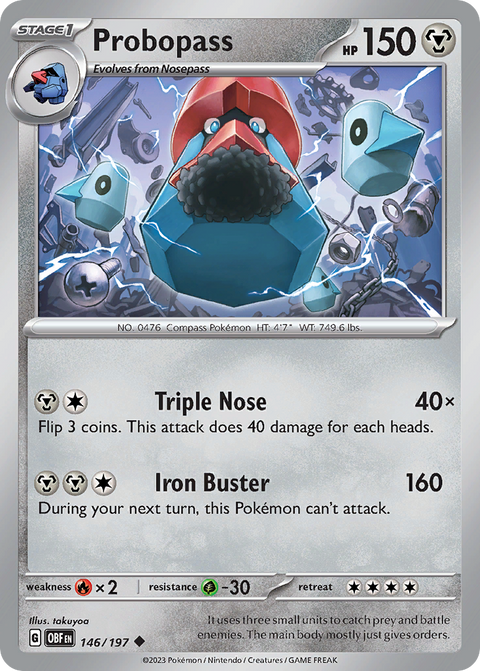 Probopass 146 Obsidian Flames Pokémon card