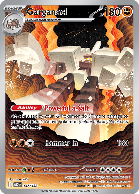 Garganacl 147 Mega Evolution Pokémon card
