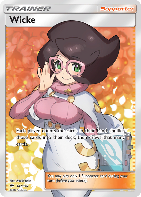 Wicke 147 Burning Shadows Pokémon card