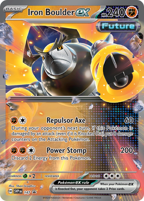 Iron Boulder ex 147 Scarlet & Violet Black Star Promos Pokémon card