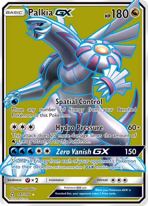 Palkia-GX 147 Ultra Prism Pokémon card