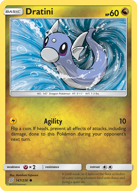 Dratini 147 Unified Minds Pokémon card