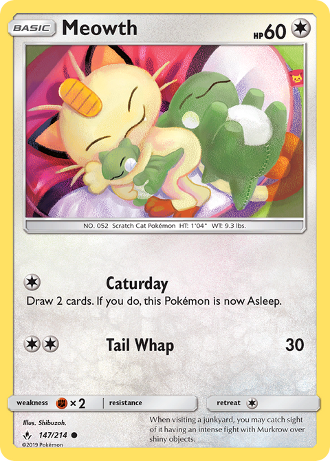 Meowth 147 Unbroken Bonds Pokémon card