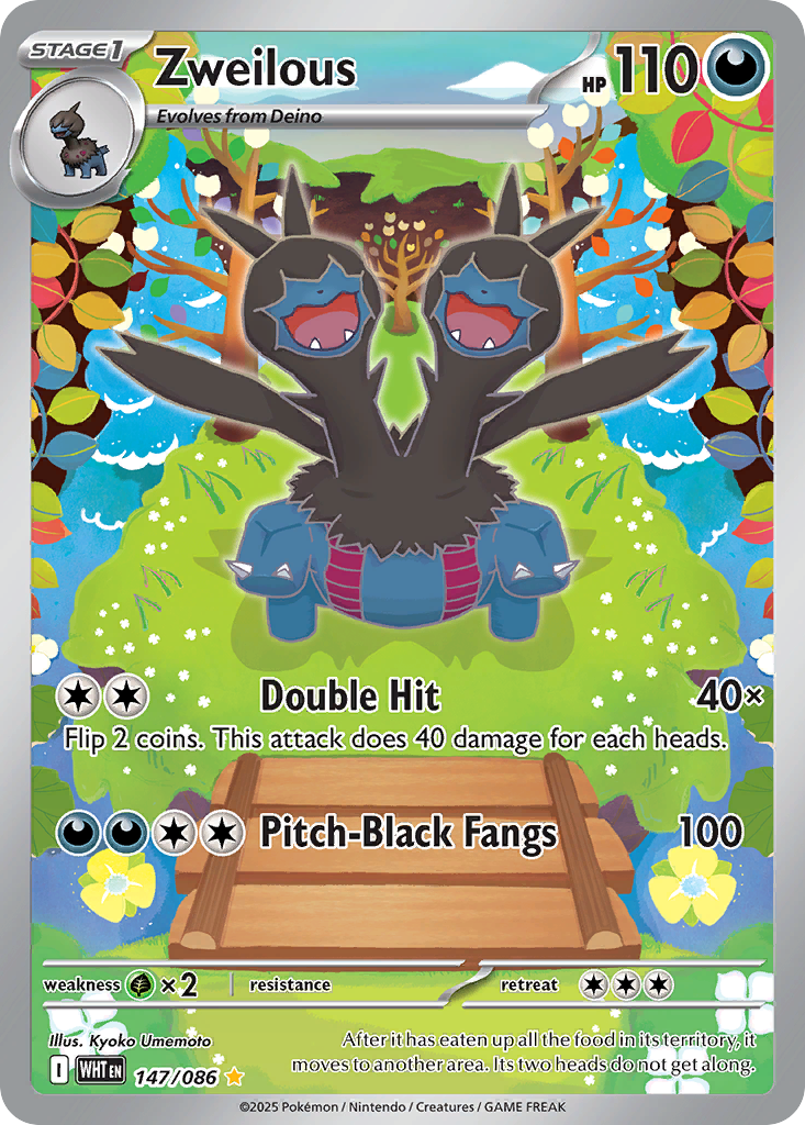Zweilous 147 White Flare Pokémon card